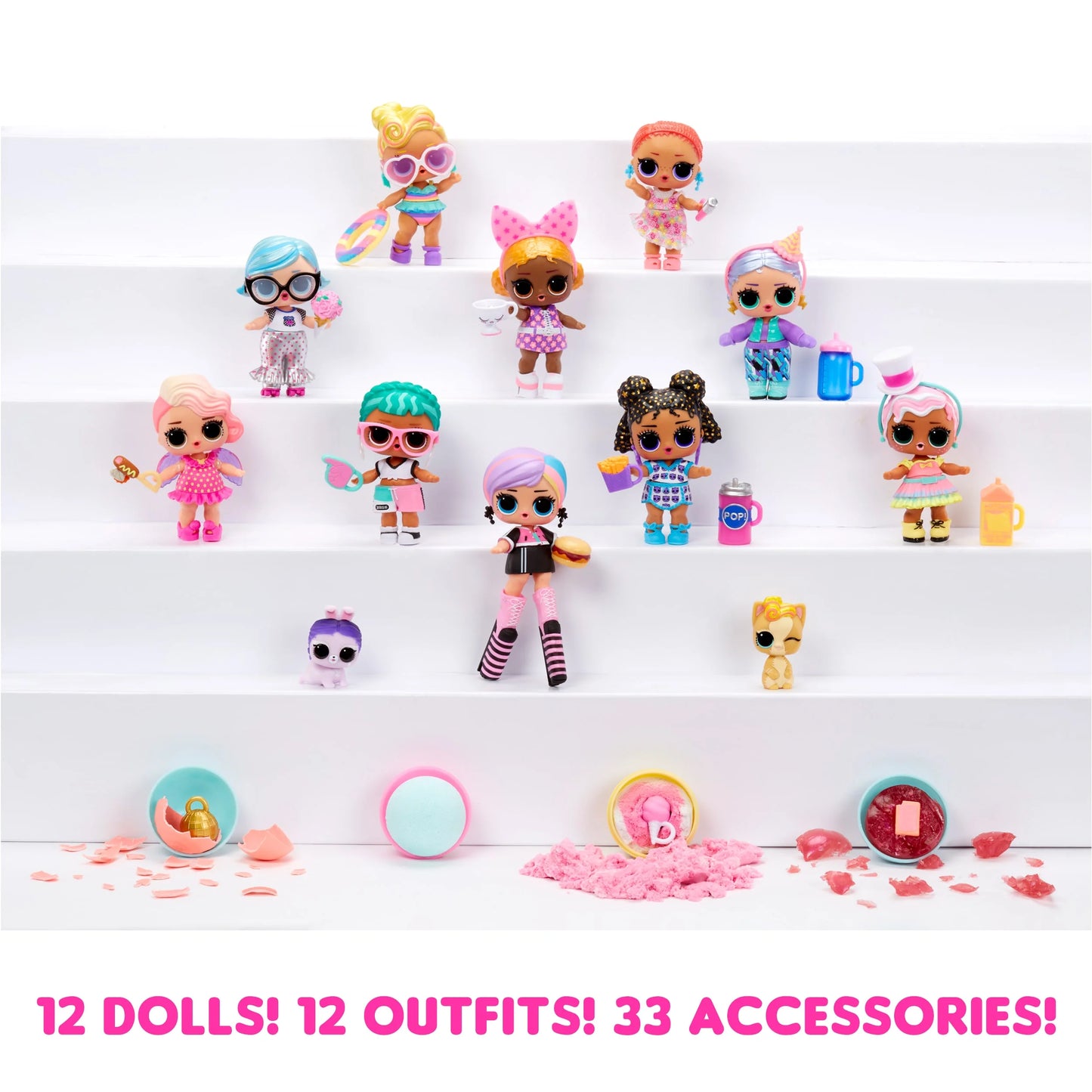 LOL Surprise Mega Ball Magic W/ 12 Collectible Dolls, 60+ Surprises, 4 Unboxing Experiences, Squish Sand, Bubbles, Gel Crush, Shell Smash, Limited Edition Doll