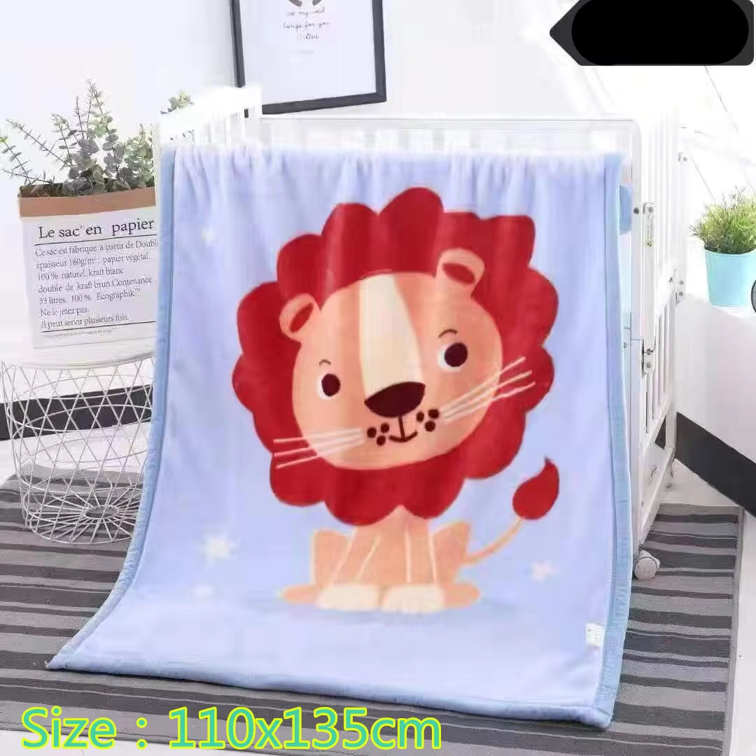 New Children'S Blanket for Newborn Baby Sleep Thicken Double Layer Baby Swaddle Comfortable Cartoon Bedding Blankets Quilts