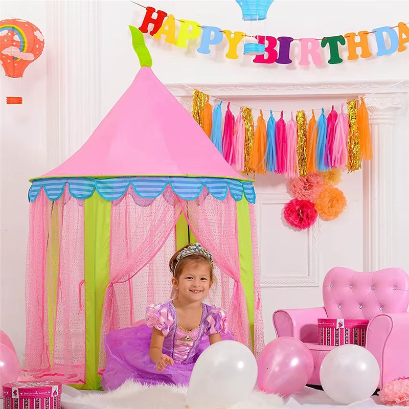 Children'S Tent Folding Tents Play House for Children Teepee Toy Tents for Kids Tipi Infantil Indoor Ball Pit Princess Castle