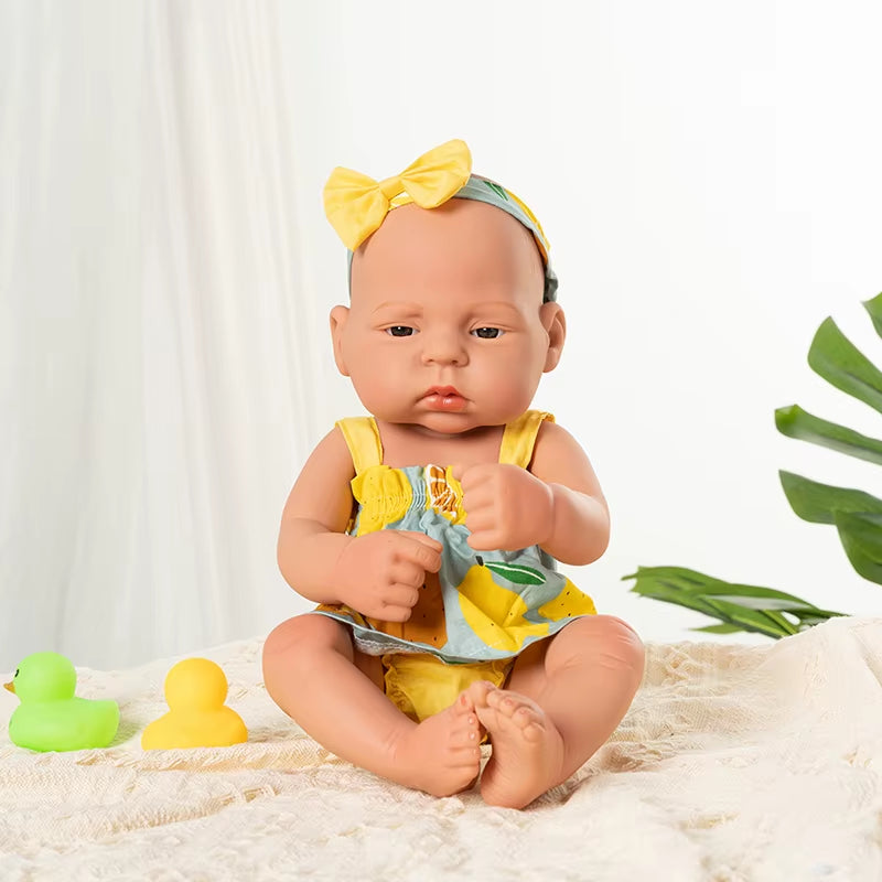 17Inch 45Cm Reborn Dolls Baby Dolls Toys Girl Lifelike Reborn Dolls Full Body Silicone Girl Doll Bebe Doll Toys Christmas Gifts