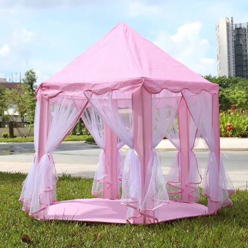 Folding Princess Castle Tent Kids Outdoor Funny Play House Canopy Tent