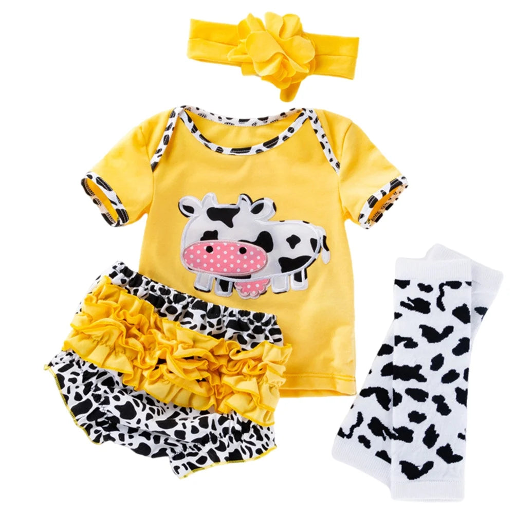 1 Set Reborn Baby Girl Dolls Clothes Girls Doll Outfits Dolls Matching Clothing