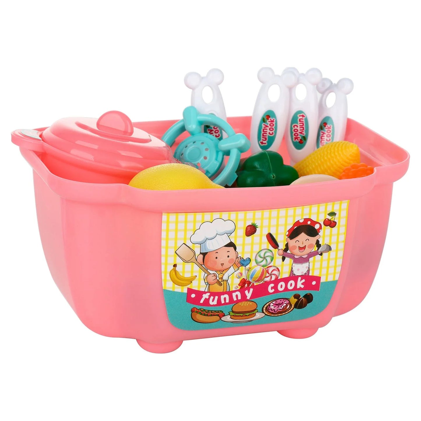 Children Toy Role Play Mini Kitchen Play House Toys for 3-6 Years(10.24*4.13*9.25Inch)
