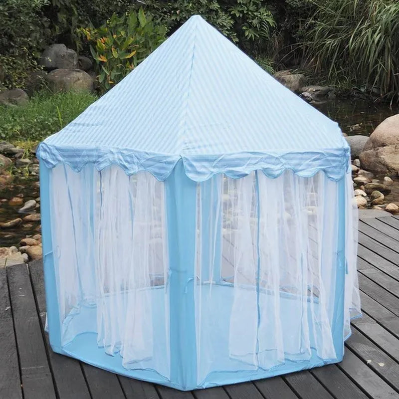Folding Princess Castle Tent Kids Outdoor Funny Play House Canopy Tent