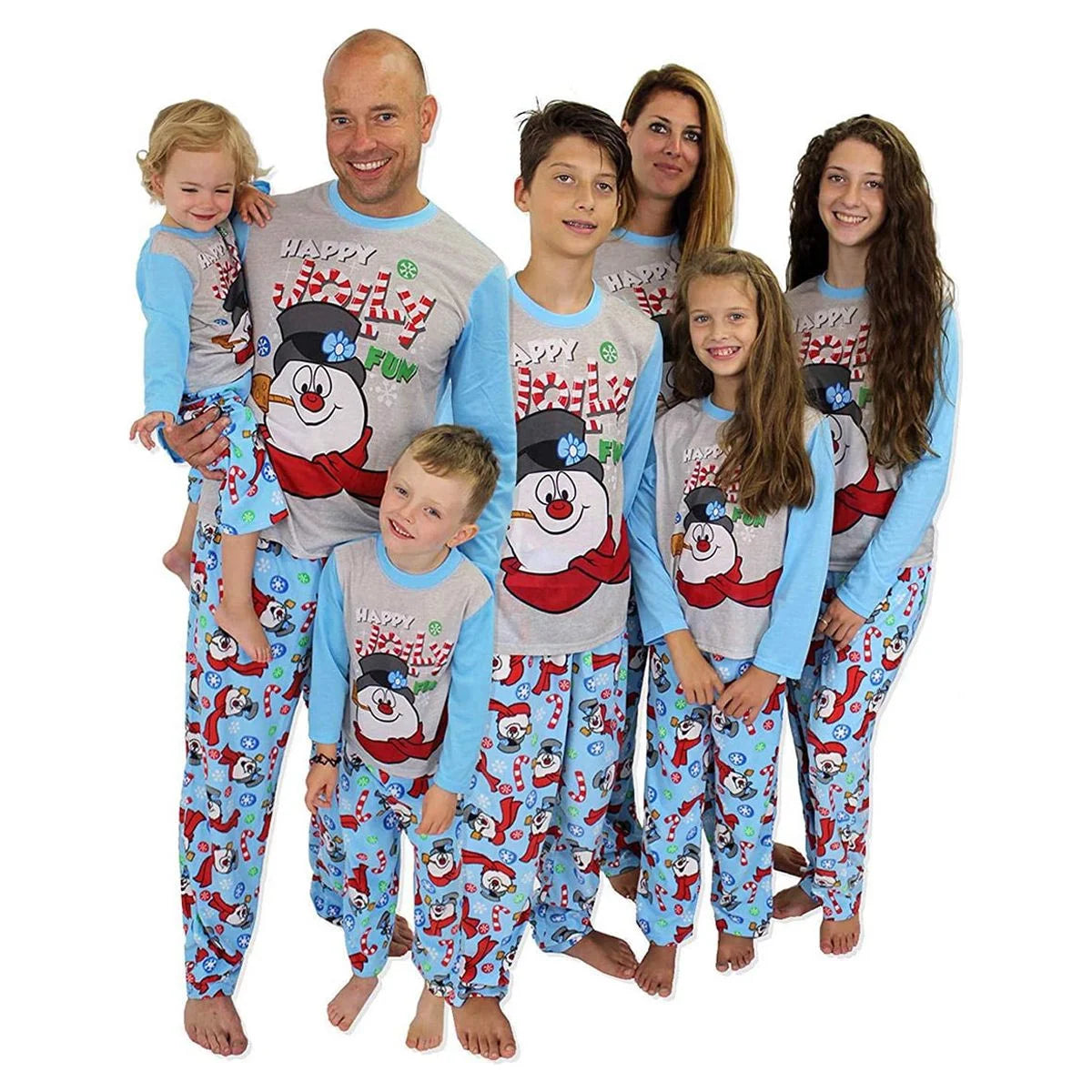 Family Matching Christmas Snowman Pajamas Set Pjs Xmas Gift Sleepwear Nightwear Outfit Clothes