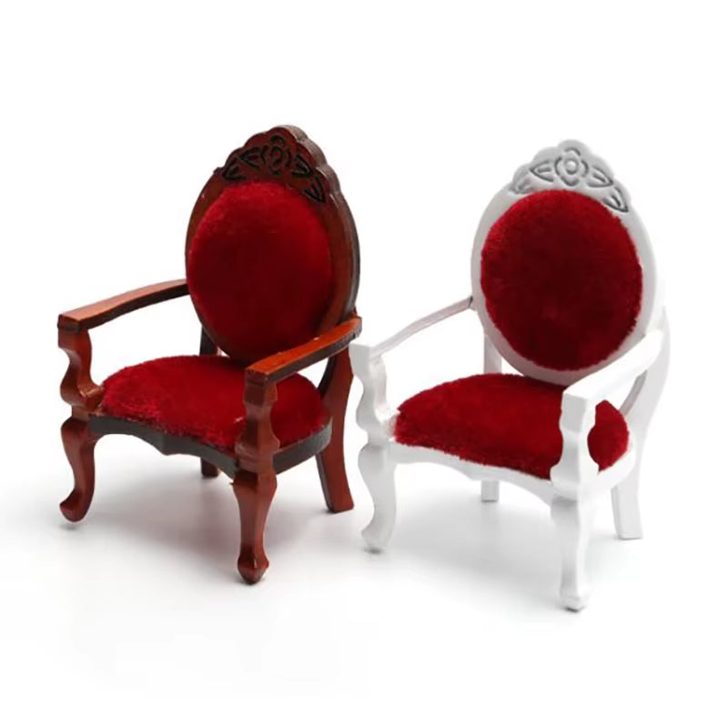 1Pcs 1/12 Dollhouse Mini Sofa Stool Chair Pillow Furniture Model for Dollhouse Decor