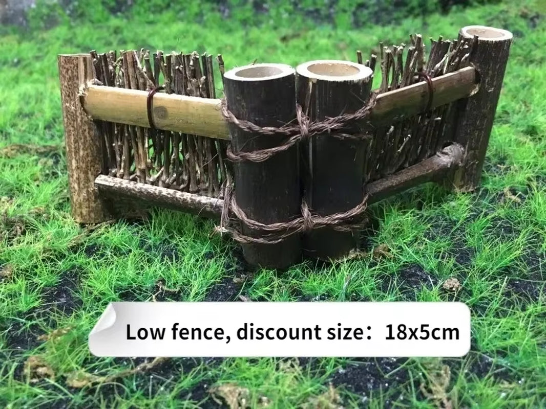 Doll House Mini Wooden Chicken House Mini Bonfire Miniature Manger Doll House Accessories Fairy Garden Yard Decoration