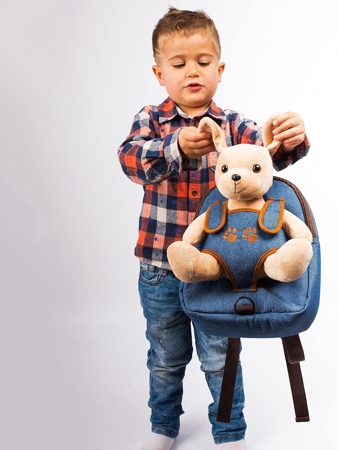 Cute Dog Toy Toddler Backpack with Leash Kids Stuffed Animal Toy Backpack for Boys and Girls Ages 2 to 5 with Plush Puppy