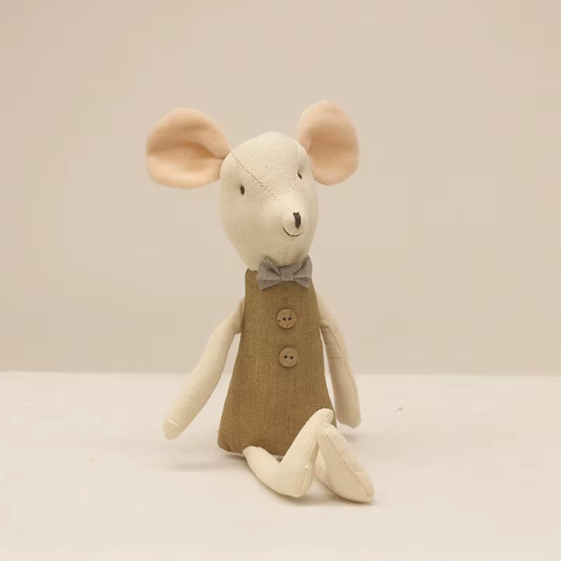 Cute Stuffed Animals Mouse Dolls Family Dollhouse Mini Plush Christmas Birthday Gifts Little Mouse Plush Dolls