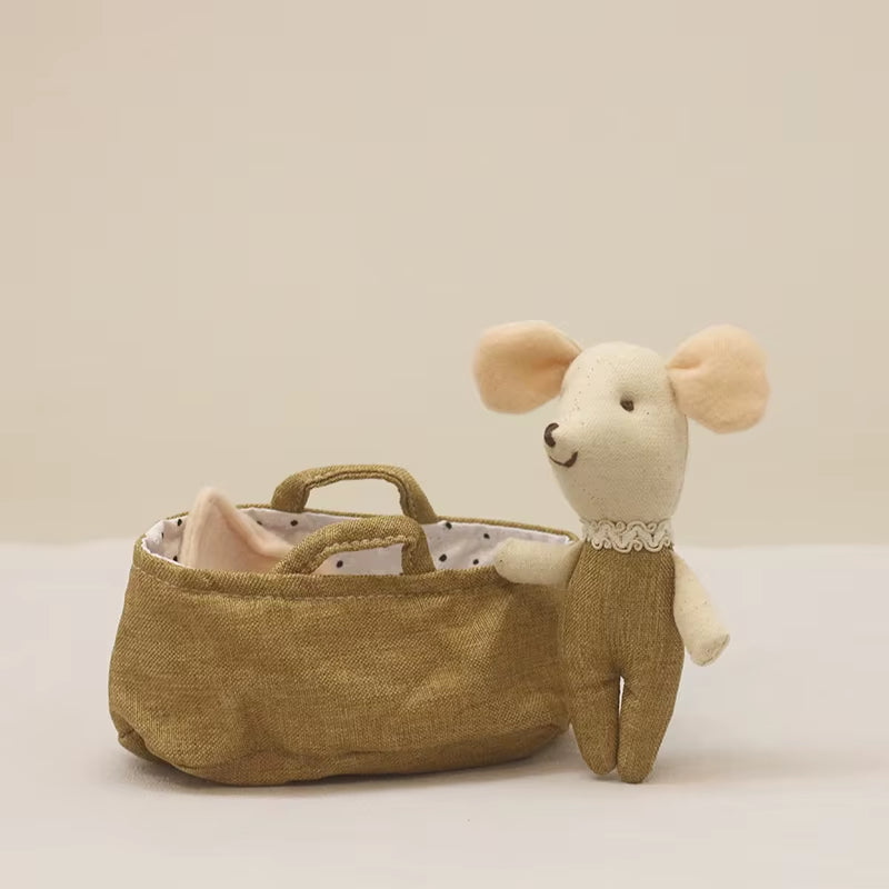 Cute Stuffed Animals Mouse Dolls Family Dollhouse Mini Plush Christmas Birthday Gifts Little Mouse Plush Dolls