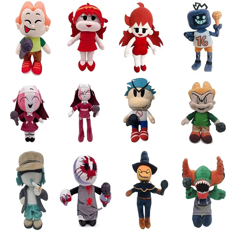 Hot 25Cm Soft Spooky Skid Pump Garcello Lemon Monster Stuffed FNF Boy Dolls Friday Night Funkin Plush Toys Halloween Gifts
