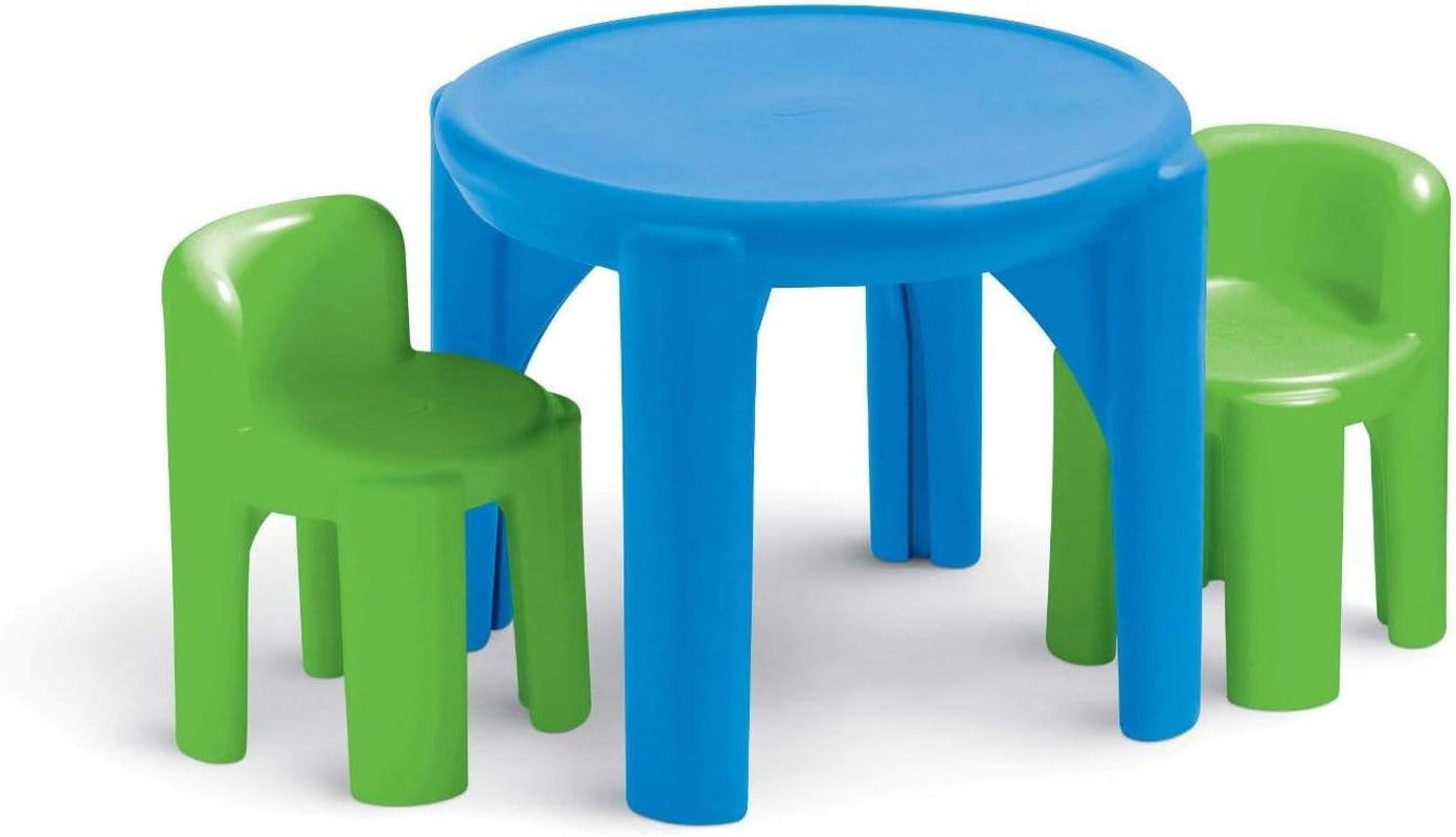 Bright 'N Bold Table & Chairs, Green/Blue, 24 X 24 X 18