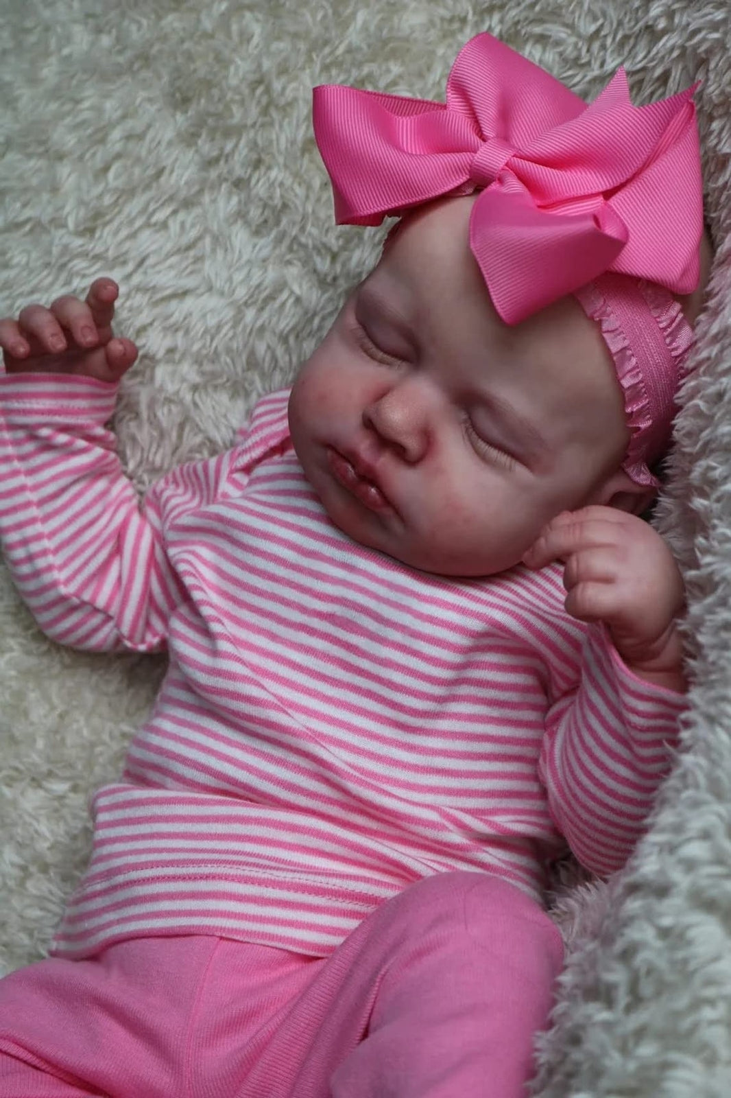 Pinky Reborn Baby Dolls Girl 20 Inch Soft Weighted Body Realistic Newborn Bab...