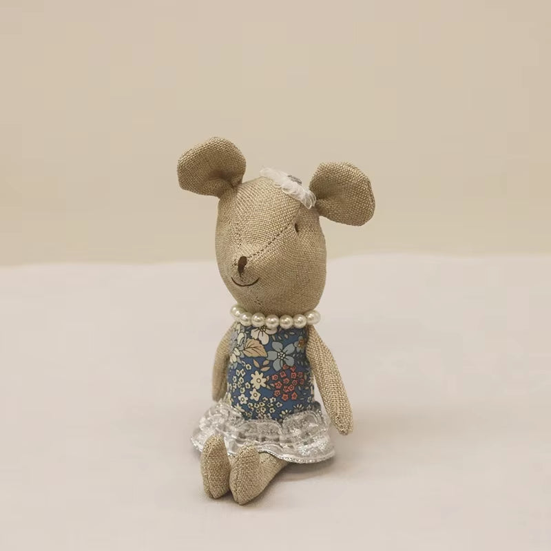 Cute Stuffed Animals Mouse Dolls Family Dollhouse Mini Plush Christmas Birthday Gifts Little Mouse Plush Dolls