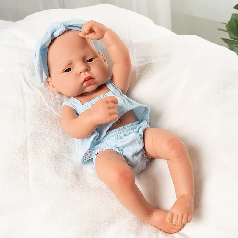 17Inch 45Cm Reborn Dolls Baby Dolls Toys Girl Lifelike Reborn Dolls Full Body Silicone Girl Doll Bebe Doll Toys Christmas Gifts