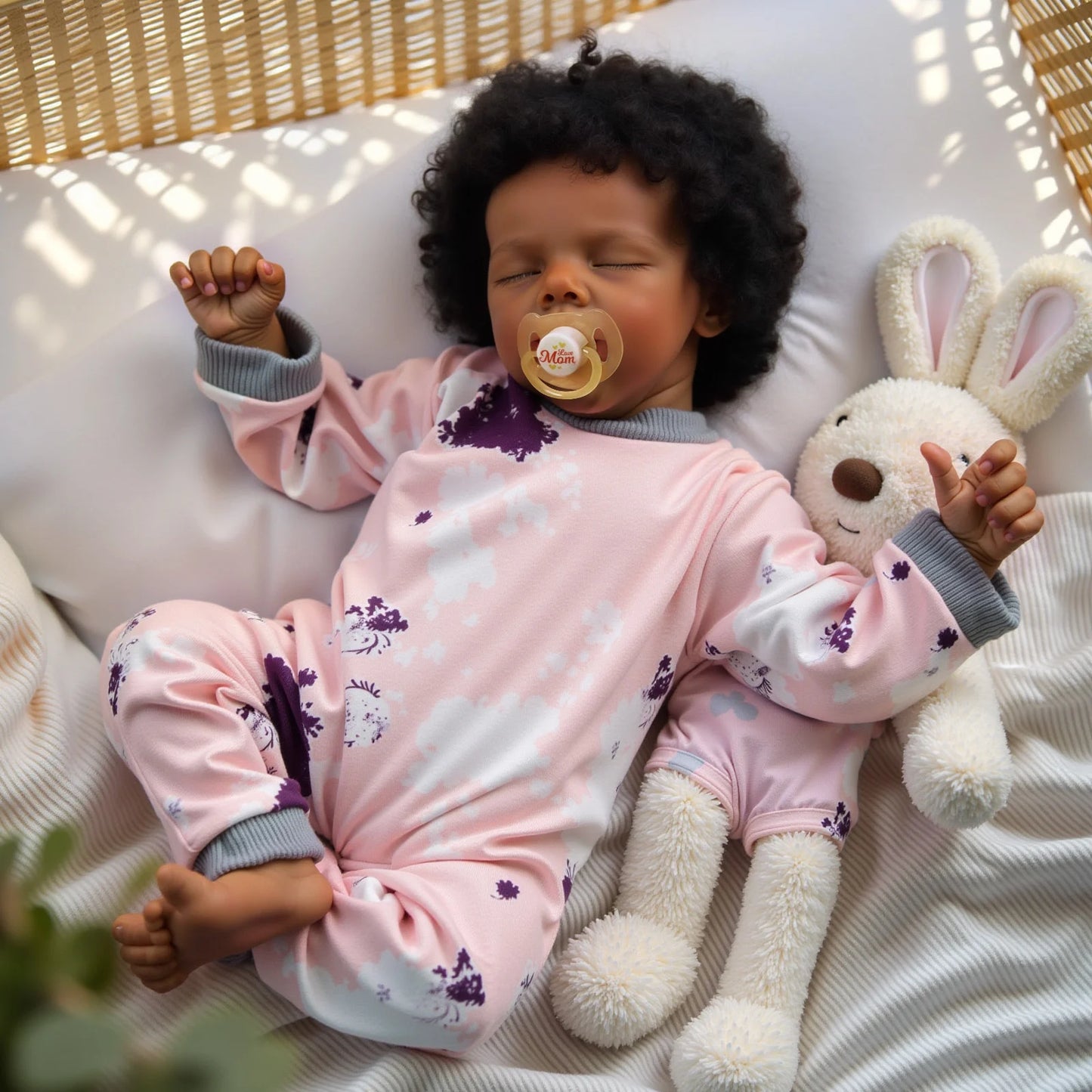 17 Inch Reborn Baby Dolls Newborn Baby Dolls African American Real Lifelike Doll for Age 3+