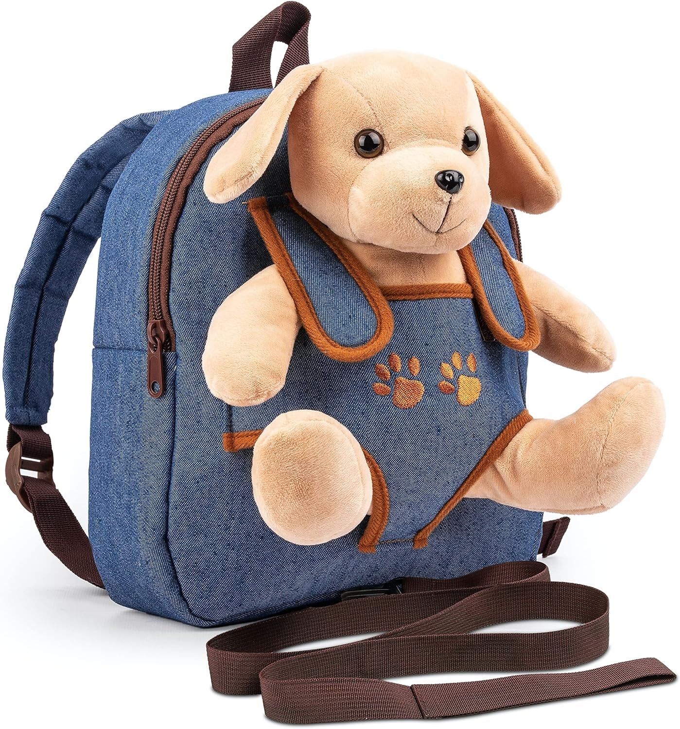 Cute Dog Toy Toddler Backpack with Leash Kids Stuffed Animal Toy Backpack for Boys and Girls Ages 2 to 5 with Plush Puppy