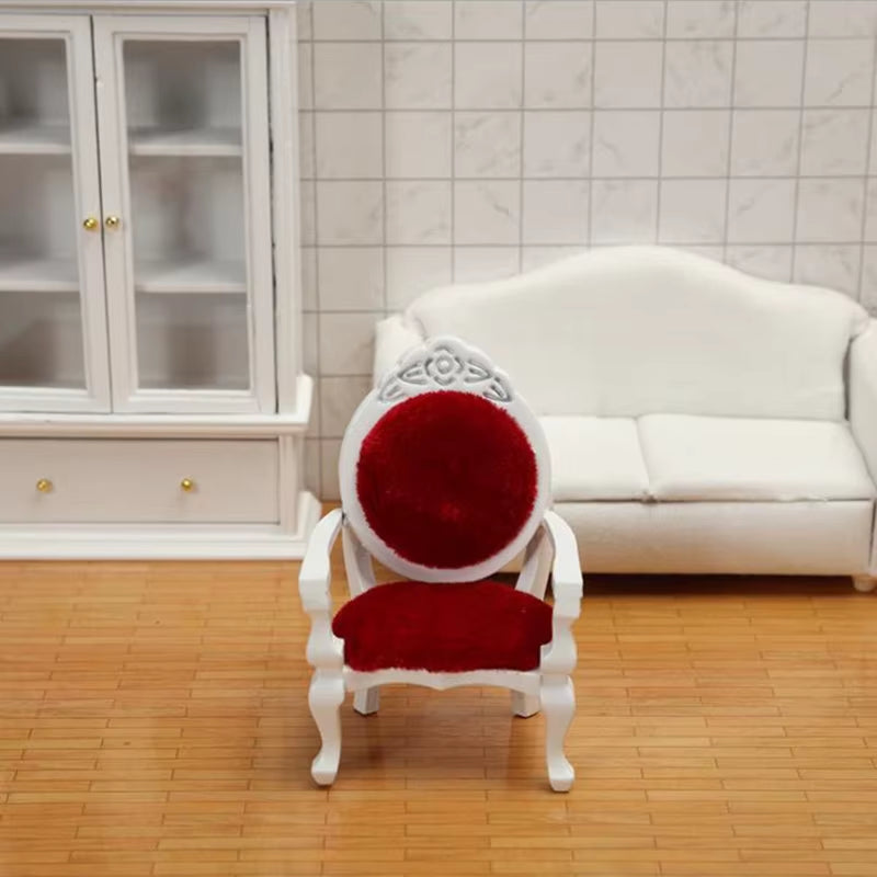 1Pcs 1/12 Dollhouse Mini Sofa Stool Chair Pillow Furniture Model for Dollhouse Decor