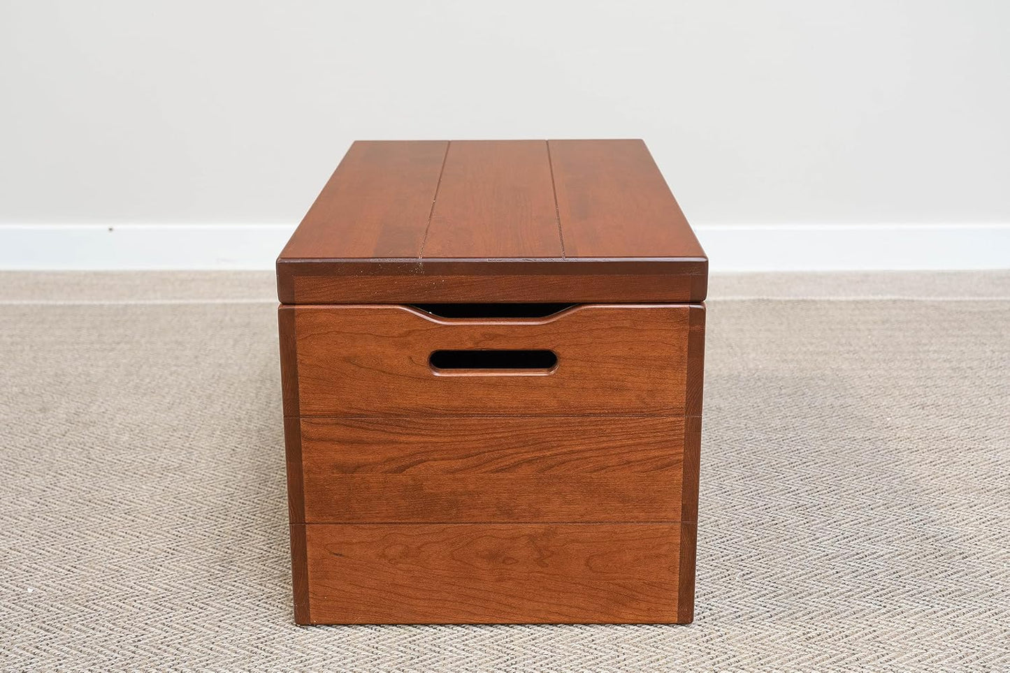 36” Wooden Storage Chest – Handmade Amish Hope Chest – Storage Trunk W/Anti-Slam Hinges – Solid Wooden Chest W/Handles – Clothing, Keepsake & Blanket Storage (Cherry Wood, Cherry Stain, 36”)