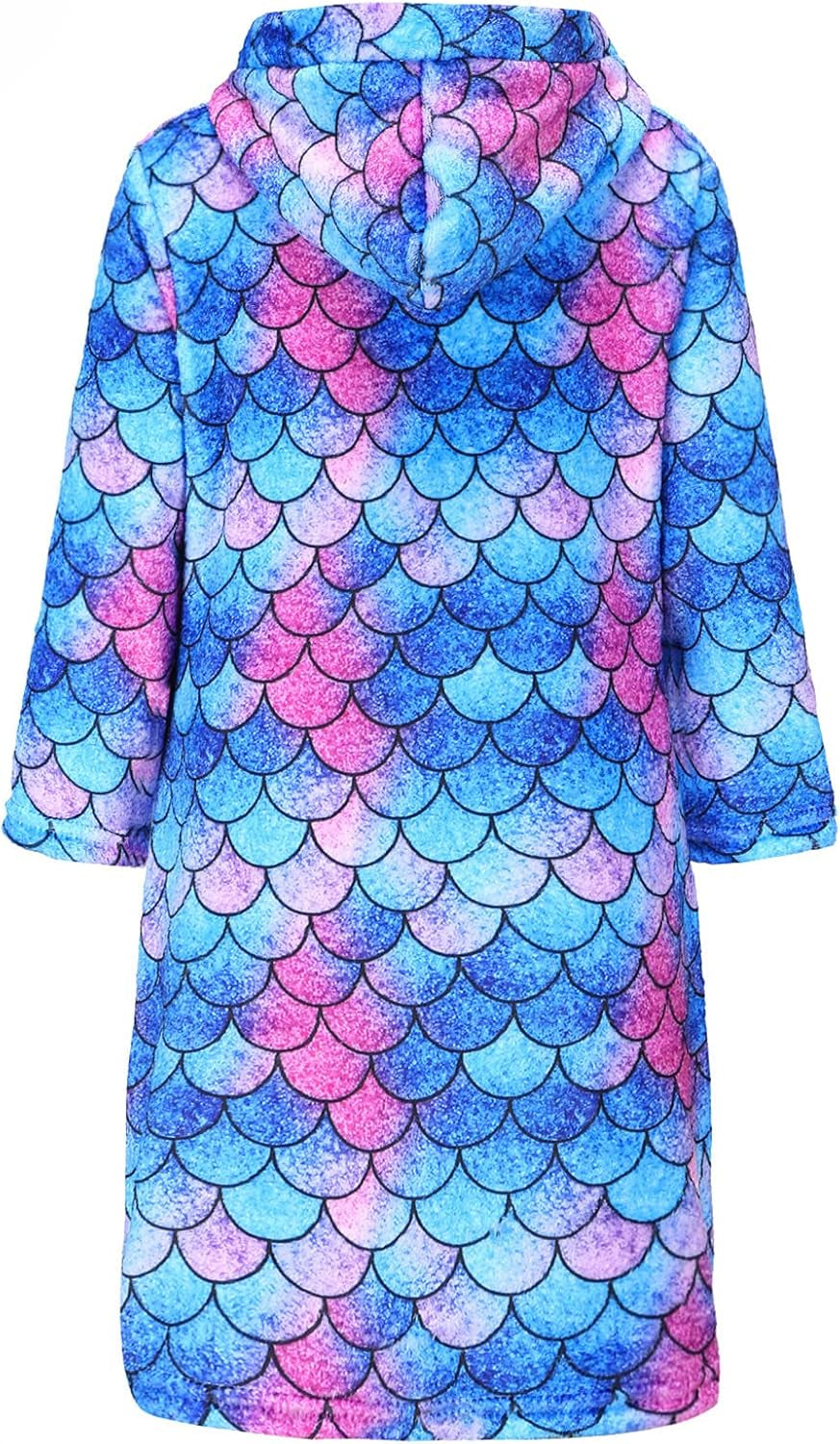 Matching Girls & Doll Robe Kids Bathrobes Plush Soft Fleece Pajamas Sleepwear