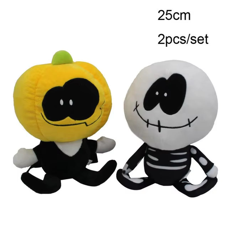 Hot 25Cm Soft Spooky Skid Pump Garcello Lemon Monster Stuffed FNF Boy Dolls Friday Night Funkin Plush Toys Halloween Gifts