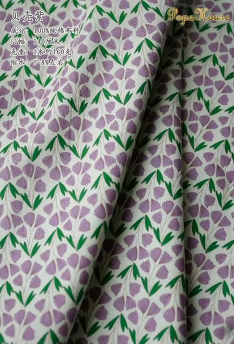 145X50Cm Pastoral Floral Twill Cotton Fabric DIY Children'S Wear Cloth Make Bedding Quilt Decoration Home B