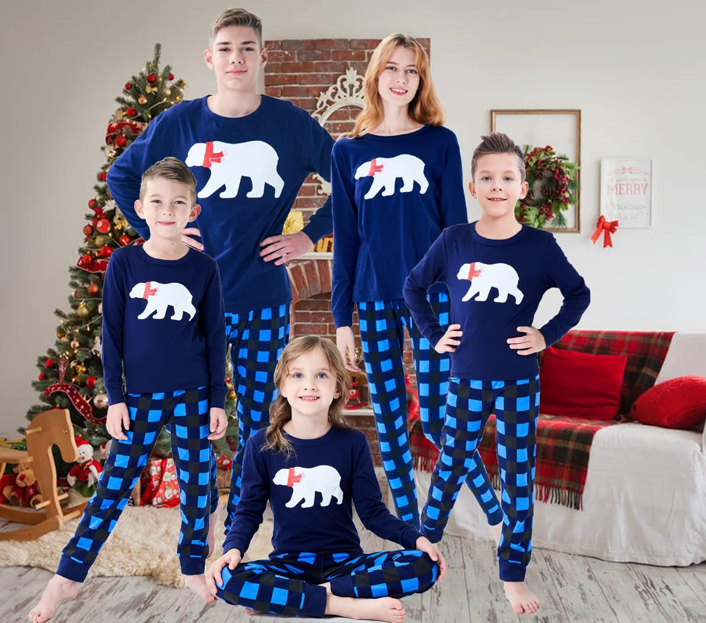 Family Matching Christmas Pjs Christmas Boys Girls Holiday Pajamas Kids Sleepwear