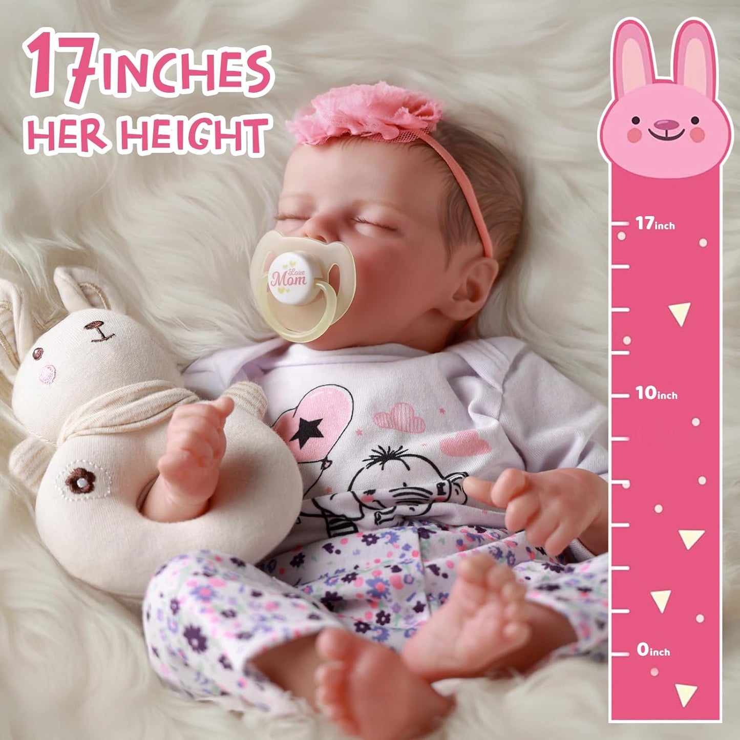 Lifelike Reborn Baby Dolls - 0-3 Months Baby Soft Body Realistic-Newborn Baby Dolls Real Life Baby Dolls with Feeding Kit & Gift Box for Kids Age 3 + or Collection3
