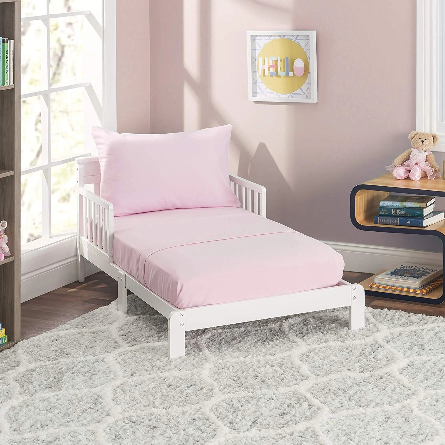 3 Piece Toddler Sheet Set - Solid Pink