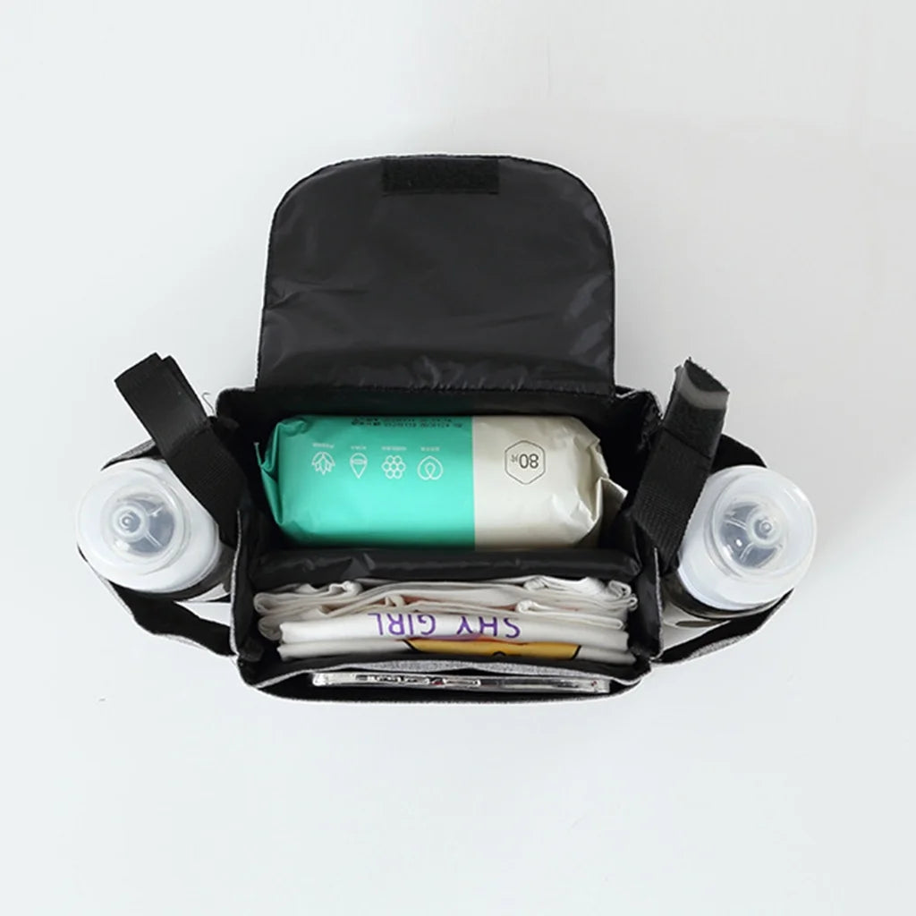 Upgraded Buggy Organiser Baby Stroller Pram Bag Large Capacity Pushchair Bag Pram Caddy Organizer Storage Bag for Babies