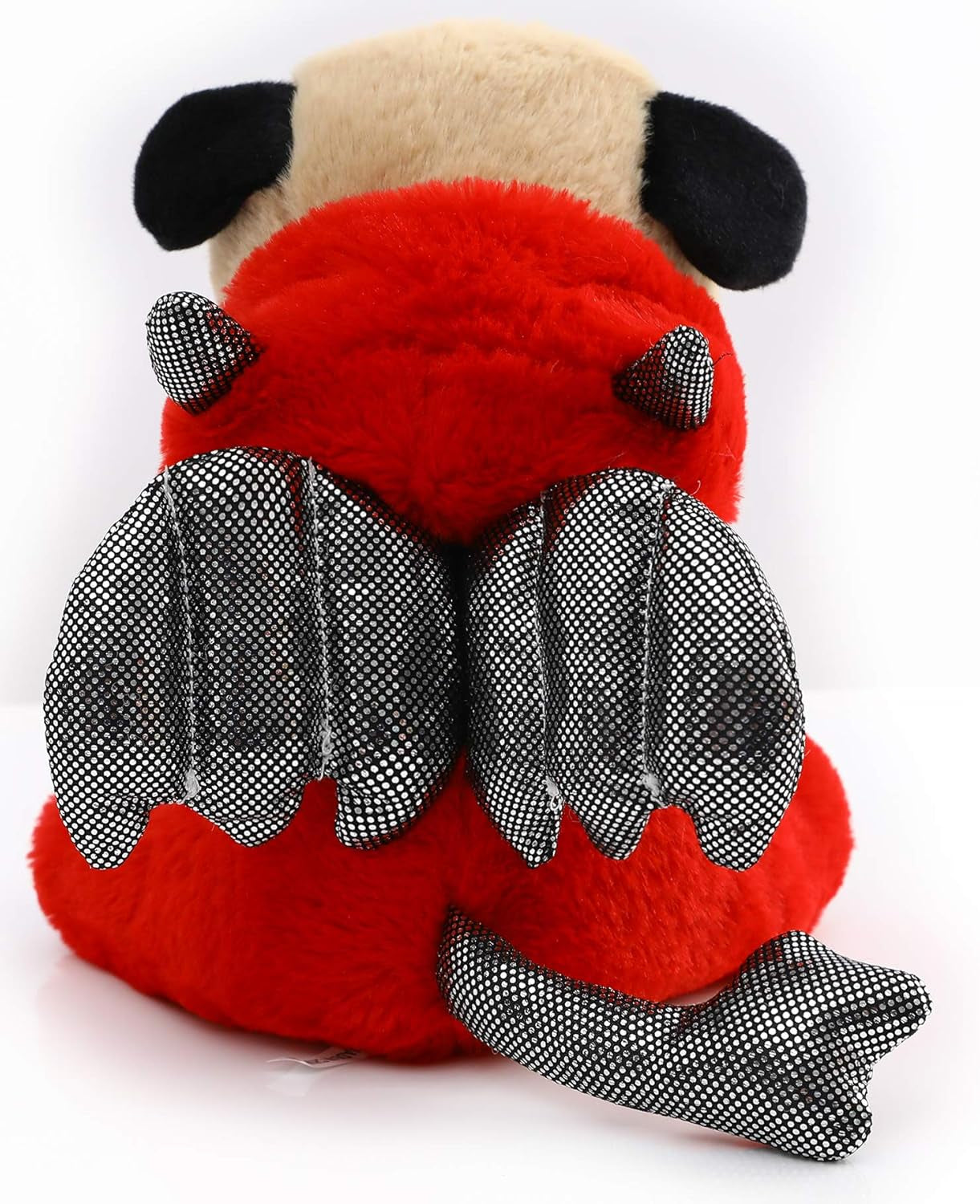 Pug Devil Stuffed Animal Pug Dog Wearing Devil Costume Plushies Pug Dressed as Demon Funny Plush Toys for Kids Stuffed Puppy Animals for Kids and Lover 12 Inch
