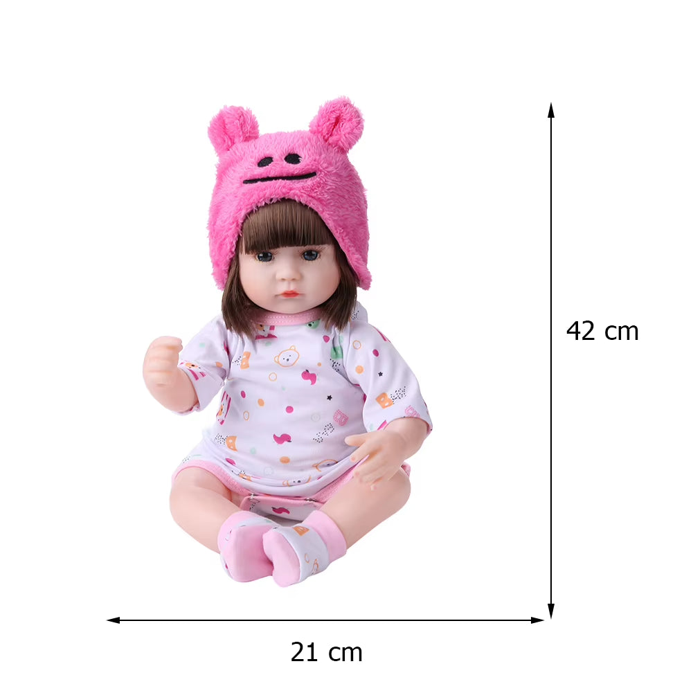 Lifelike Baby Dolls 3D Skin Rebirth Dolls Soft Body Real Life Baby Dolls with Visible Veins for Kids for Collection