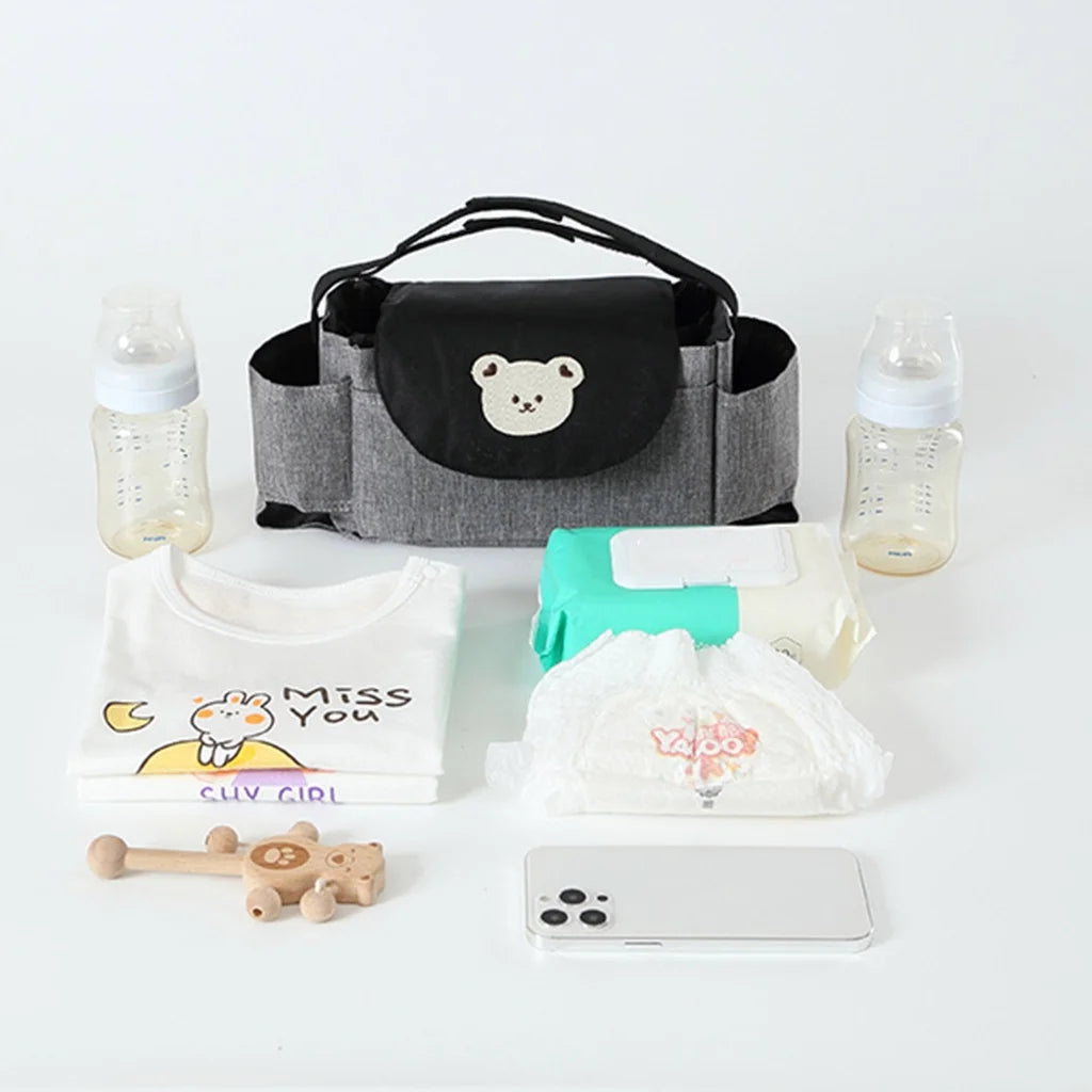 Upgraded Buggy Organiser Baby Stroller Pram Bag Large Capacity Pushchair Bag Pram Caddy Organizer Storage Bag for Babies