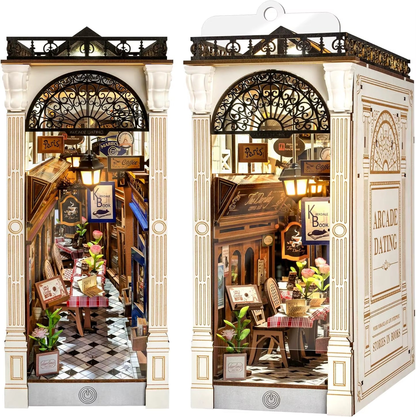 Rolife DIY Book Nook Wooden Miniature Doll House for Bookshelf Insert Furniture