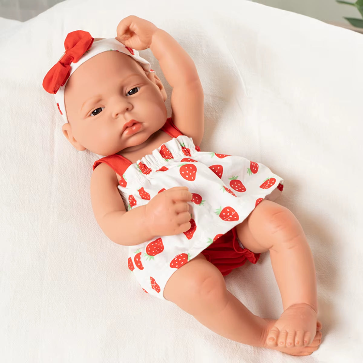 17Inch 45Cm Reborn Dolls Baby Dolls Toys Girl Lifelike Reborn Dolls Full Body Silicone Girl Doll Bebe Doll Toys Christmas Gifts
