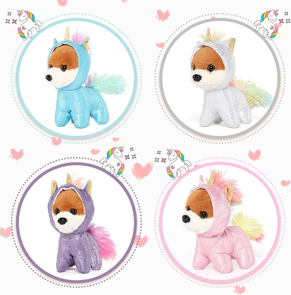 Giant Unicorn Stuffed Animal Cute Mommy Unicorn Dog with Zippered Pouch Includes 4 Baby Unicorns Gifts for Girls (Multicolor,26 Inches)
