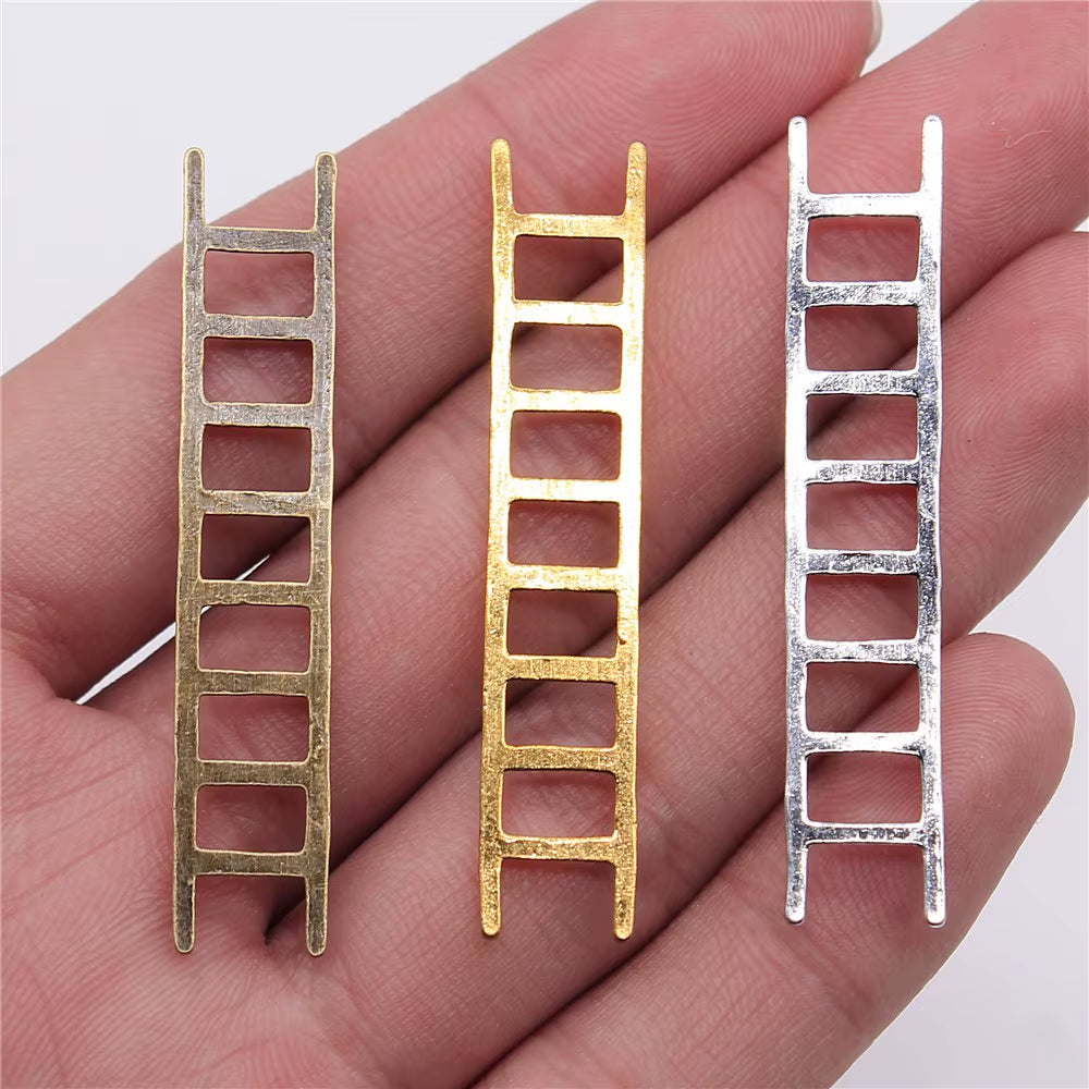 10Pcs 51X10Mm 3 Colors Antique Gold Color Antique Silver Color Antique Bronze Ladders Pendant Charms for Jewelry Making