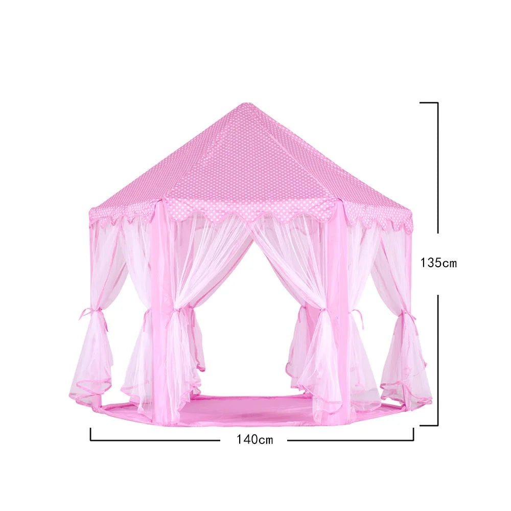 Princess Castle Play House Children Fun Netting Kids Play Tent-Pink