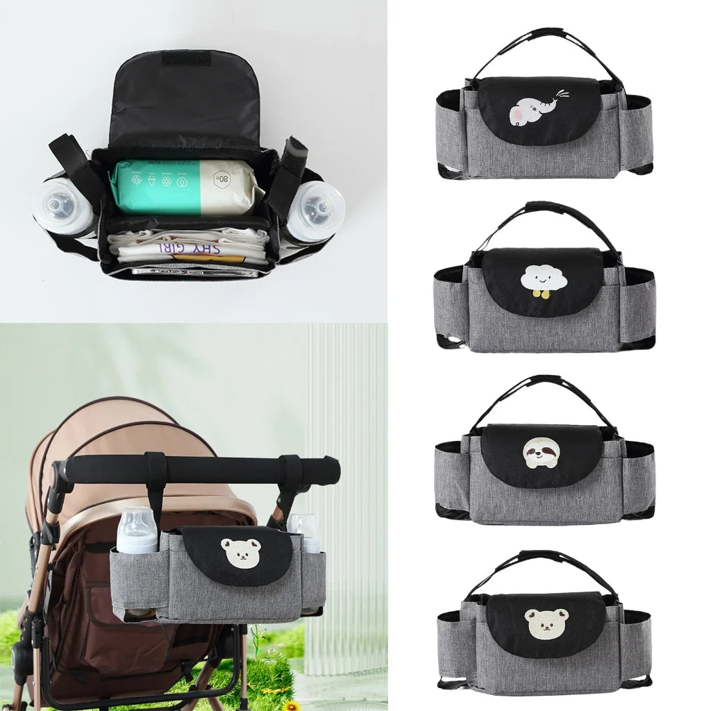Upgraded Buggy Organiser Baby Stroller Pram Bag Large Capacity Pushchair Bag Pram Caddy Organizer Storage Bag for Babies