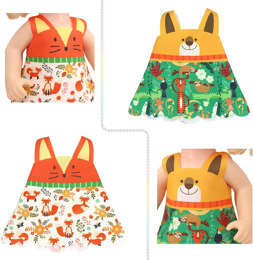 5 Pack Baby Doll Clothes Outfits for 12 Inch Alive Baby Dolls, Set of 5 (Wing)