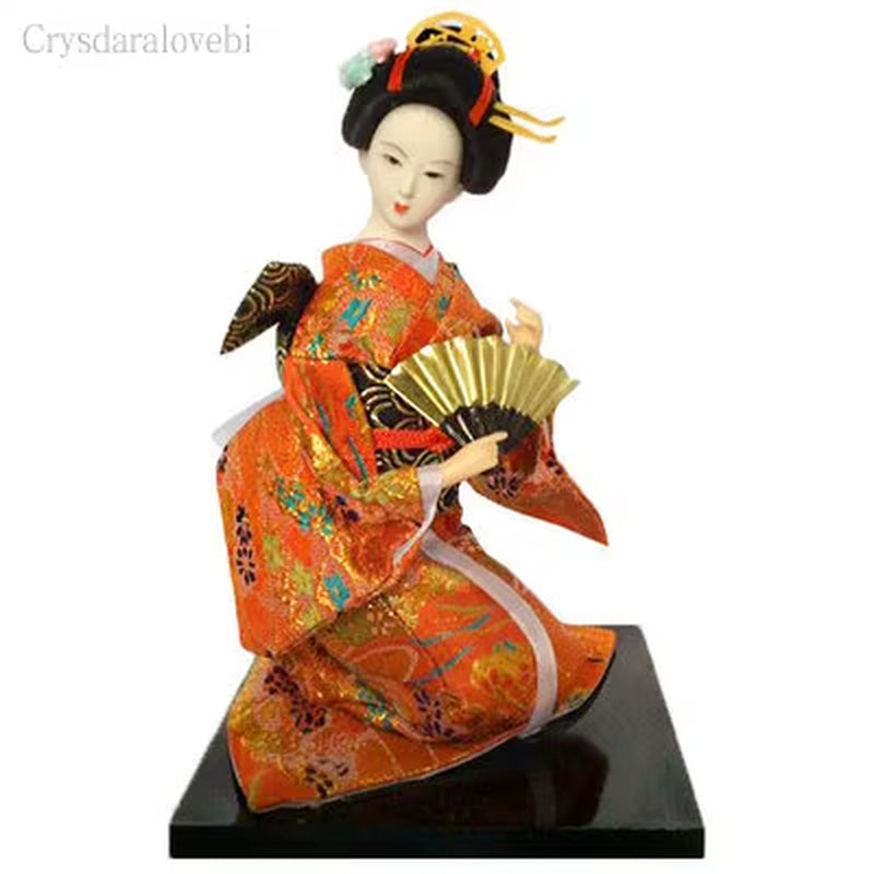 30Cm Kawaii Japanese Lovely Geisha Figurines Dolls with Beautiful Kimono New House Office Decoration Miniatures Birthday Gift