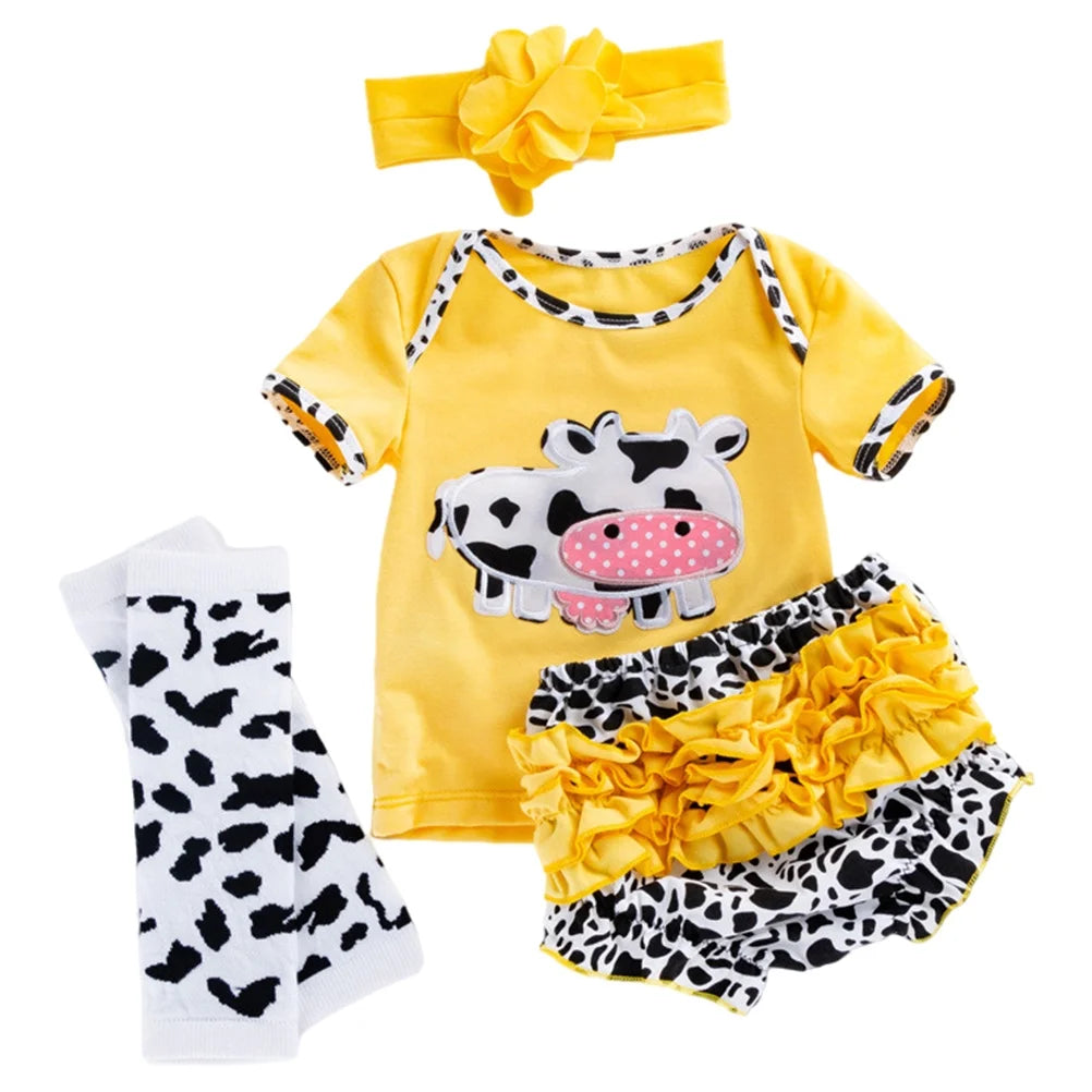 1 Set Reborn Baby Girl Dolls Clothes Girls Doll Outfits Dolls Matching Clothing