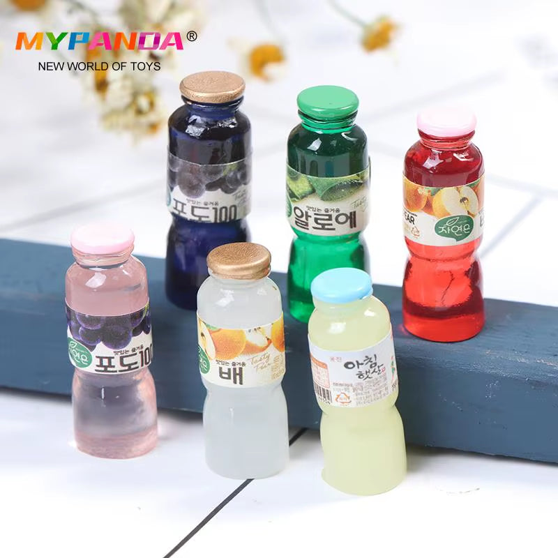 3/5/6/8/10Pcs 1/12 Dollhouse Miniature Resin Bottle Simulation Wine Bottle Beverage Bottle Model Dollhouse Accessories