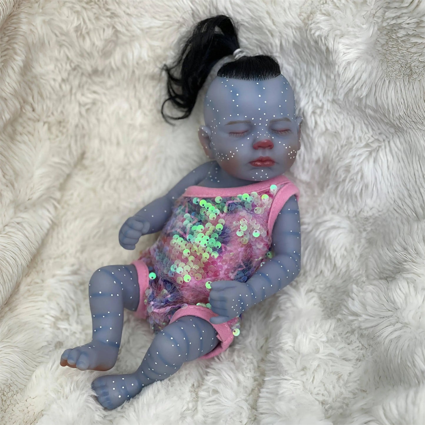 28CM Avatar Loulou&Meadow Lifelike Reborn Baby Dolls Collectible Art Dolls Full Soft Vinyl Bebe Dolls Detailed Painting Toys