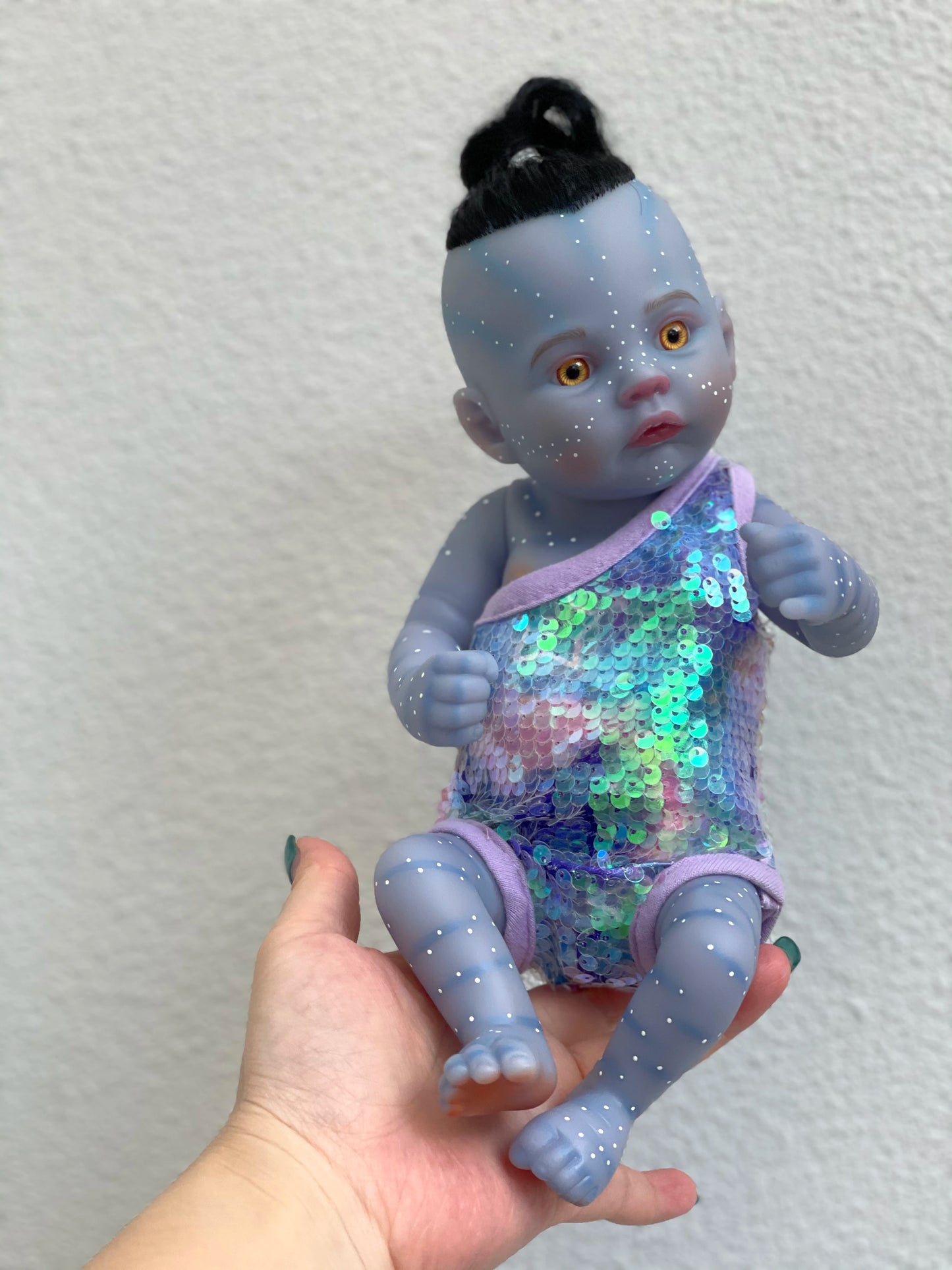 28CM Avatar Loulou&Meadow Lifelike Reborn Baby Dolls Collectible Art Dolls Full Soft Vinyl Bebe Dolls Detailed Painting Toys