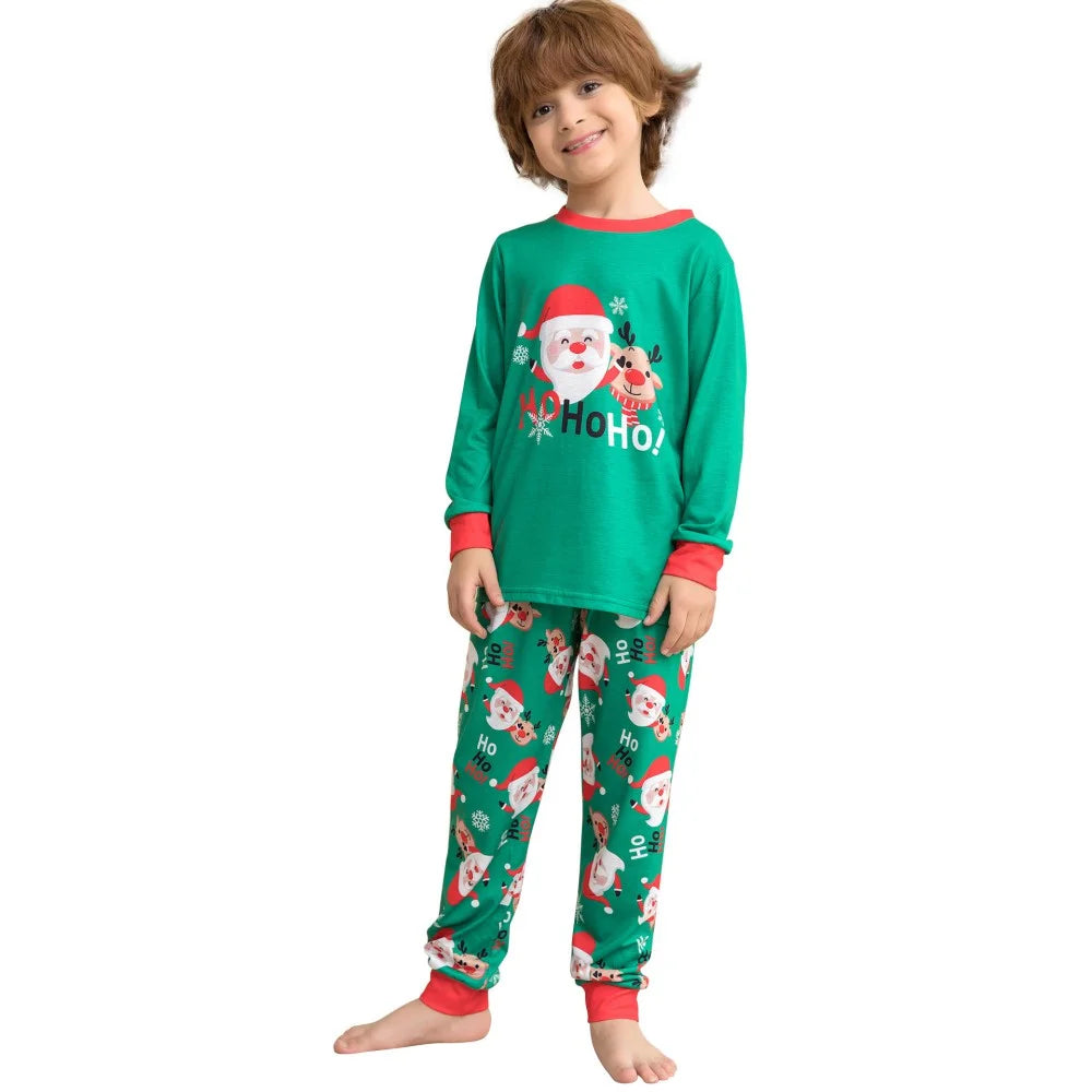 Matching Family Christmas Pajamas Set, Xmas Holiday Pjs for Women/Men/Kids/Couples, Letter Printed Loungewear Sleepwear
