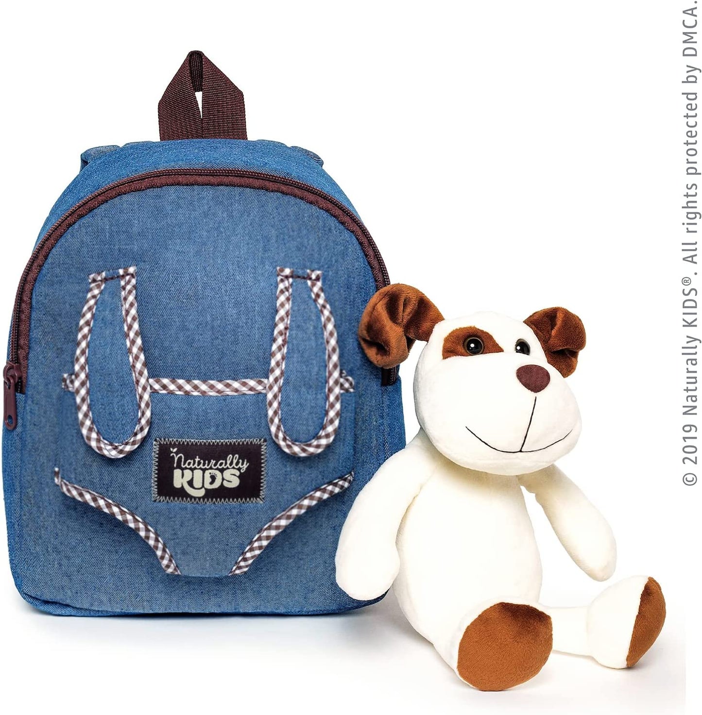 Dog Backpack, Dog Toys for Toddlers, Toddler Stuffed Animals Gifts for 2 3 4 5 Year Old Girl Boy