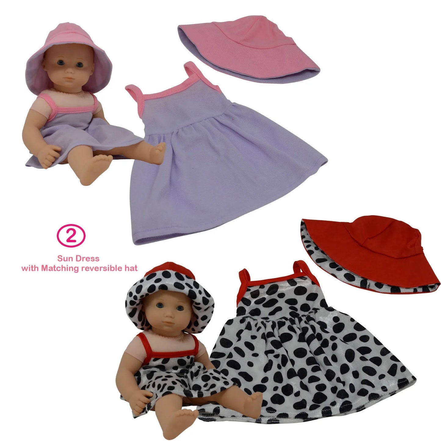 Baby Doll Clothes for 14-16 Inch Dolls