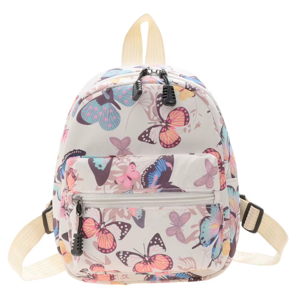 Women Zebra Leopard Cow Print Backpacks Nylon Shoulder Bag Students High School Small Book Bag Female Mini Rucksack Mochila