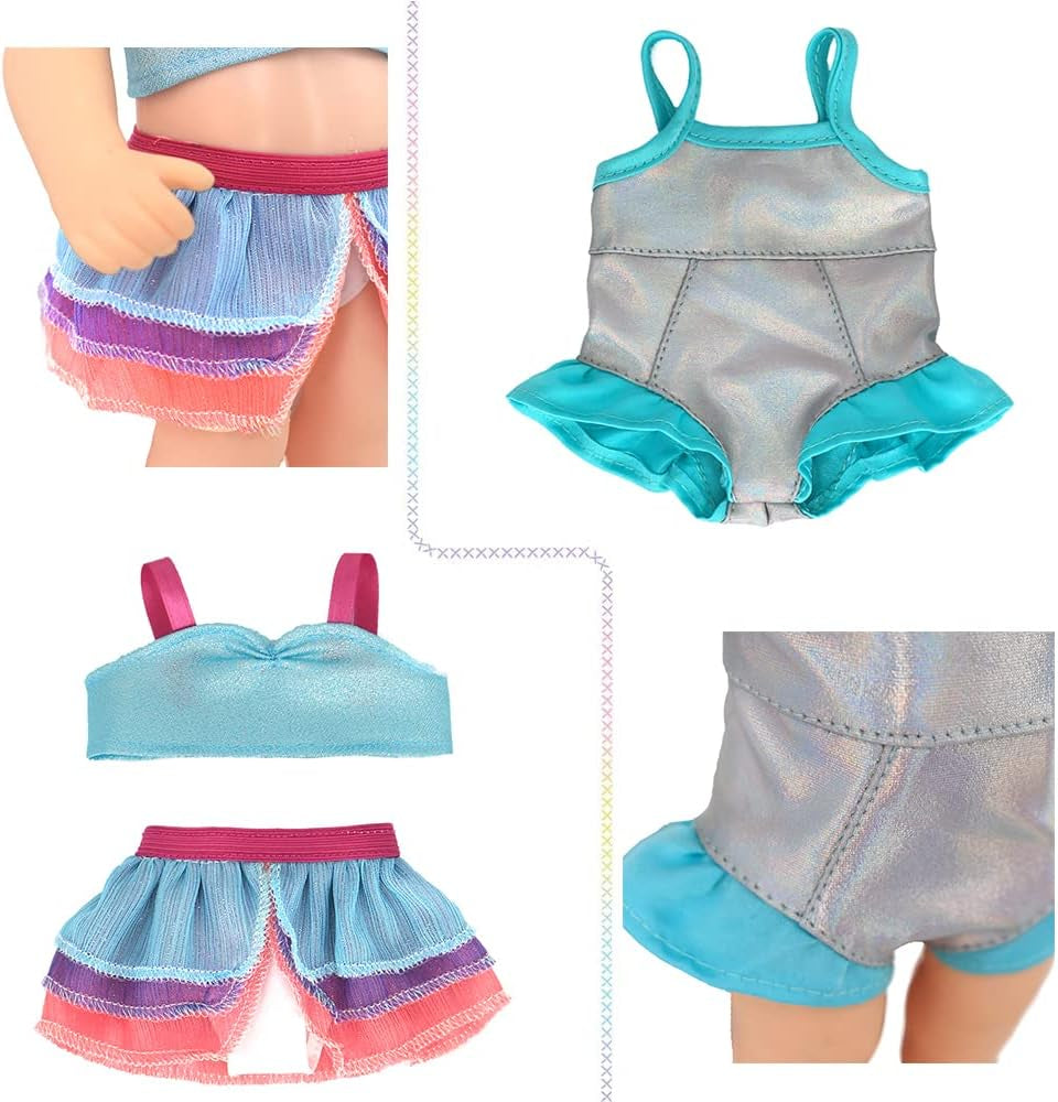 5 Pack Baby Doll Clothes Outfits for 12 Inch Alive Baby Dolls, Set of 5 (Wing)